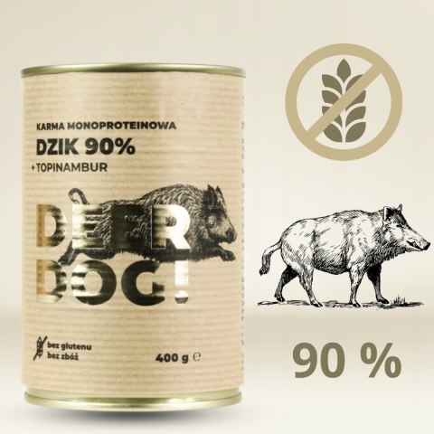 Deer Dog Dzik z topinamburem 400g puszka Deer Dog Dzik z topinamburem 400g puszka