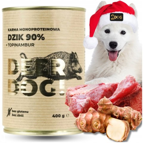 Deer Dog Dzik z topinamburem 400g puszka Deer Dog Dzik z topinamburem 400g puszka