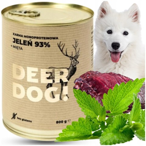 Deer Dog Jeleń z miętą 800g puszka Deer Dog Jeleń z miętą 800g puszka