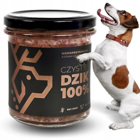 Deer Dog karma mokra dzik 100% słoik 290 g Deer Dog karma mokra dzik 100% słoik 290 g