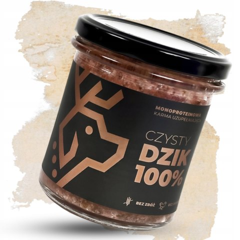 Deer Dog karma mokra dzik 100% słoik 290 g Deer Dog karma mokra dzik 100% słoik 290 g