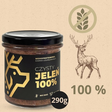 Deer Dog karma mokra jeleń 100% słoik 290 g Deer Dog karma mokra jeleń 100% słoik 290 g