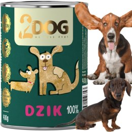 MOKRA KARMA DLA PSA 100% DZIK 400G MONOPROTEINOWA BEZZBOŻOWA HIPOALERGICZNA