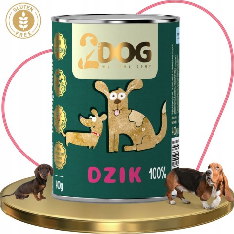MOKRA KARMA DLA PSA 100% DZIK 400G MONOPROTEINOWA BEZZBOŻOWA HIPOALERGICZNA MOKRA KARMA DLA PSA 100% DZIK 400G MONOPROTEINOWA BEZZBOŻOWA HIPOALERGICZNA