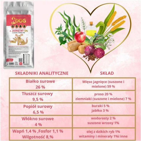 SUCHA KARMA DLA PSA 2Dog JAGNIĘCINA 1,2kg ZIMNOTŁOCZONA HIPOALERGICZNA MONO SUCHA KARMA DLA PSA 2Dog JAGNIĘCINA 1,2kg ZIMNOTŁOCZONA HIPOALERGICZNA MONO