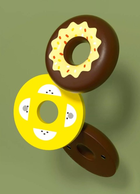 DREWNIANE ŚNIADANIE CIASTKA DO KROJENIA CIĘCIA NA MAGNES W SKRZYNCE ZESTAW Z NOŻYKIEM