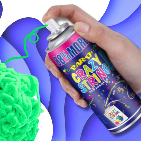 SERPENTYNA KONFETTI W SPRAYU NEON NA URODZINY IMPREZĘ ZIELONY 250 ML SERPENTYNA KONFETTI W SPRAYU NEON NA URODZINY IMPREZĘ ZIELONY 250 ML