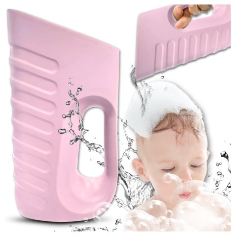 KUBEK DO MYCIA GŁOWY SPŁUKIWANIA WŁOSÓW NICEkids MIĘKKI DUŻY RÓŻOWY