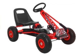 LEAN CARS Gokart Czerwony A-15 Pompowane Koła