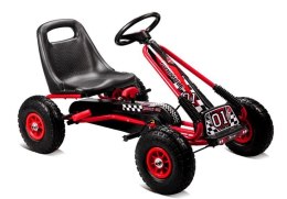 LEAN CARS Gokart Czerwony A-15 Pompowane Koła
