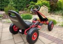 LEAN CARS Gokart Czerwony A-15 Pompowane Koła