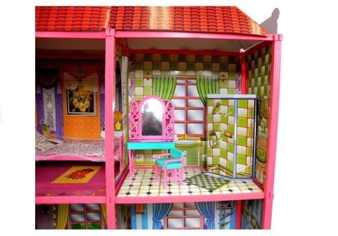 LEAN Toys Domek dla Lalek Ogromna Willa z Meblami