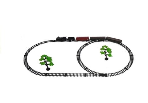 LEAN Toys Duża Kolejka z Dymem Światło + 4 Wagony Tor 156 cm
