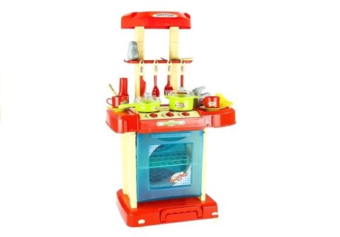 LEAN Toys Duża Kuchnia 2w1 Światło Dźwięk Składana Walizka