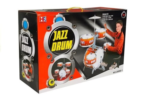LEAN Toys Duża Perkusja 5 Bębnów Talerz Instrument Dziecięcy