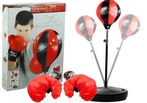 LEAN Toys Duży Zestaw Bokserski + Rękawice Gruszka Stojak