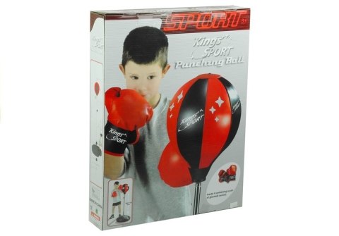 LEAN Toys Duży Zestaw Bokserski + Rękawice Gruszka Stojak