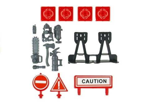LEAN Toys Duży Zestaw Straz Pożarna Kask Quad Strażacki