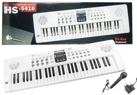 LEAN Toys Elektryczne pianinko z mikrofonem USB