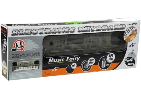 LEAN Toys Keyboard MQ807 Organy Pianinko + Mikrofon USB