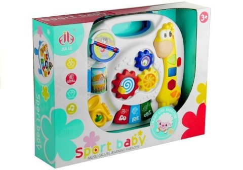 LEAN Toys Multifunkcyjny Stoliczek Edukacyjny z Żyrafą 2w1