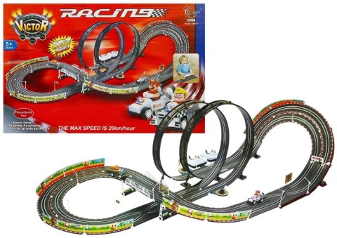 LEAN Toys Tor Samochodowy + 2 Auta Mario RC 452cm 20km/h