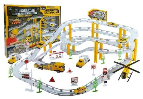 LEAN Toys Tor Samochodowy Rail Racing Metalowe Autka 12km/h