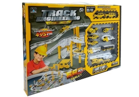 LEAN Toys Tor Samochodowy Rail Racing Metalowe Autka 12km/h LEAN Toys Tor Samochodowy Rail Racing Metalowe Autka 12km/h