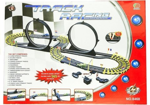 LEAN Toys Tor Samochodowy Track Racing Dwa Auta 565 cm LEAN Toys Tor Samochodowy Track Racing Dwa Auta 565 cm