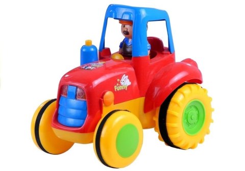 LEAN Toys Traktor Przyczepa Zwierzątka Gra Świeci Odgłosy