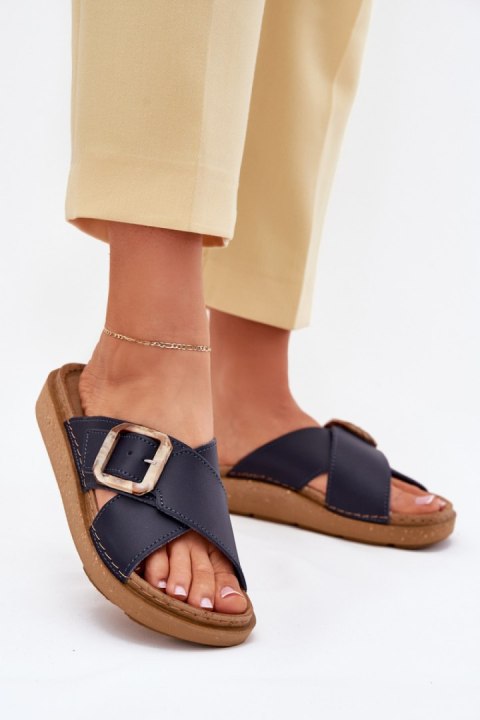 Sandał Klapki Model Inblu ED0003IU Navy - Step in style Sandał Klapki Model Inblu ED0003IU Navy - Step in style
