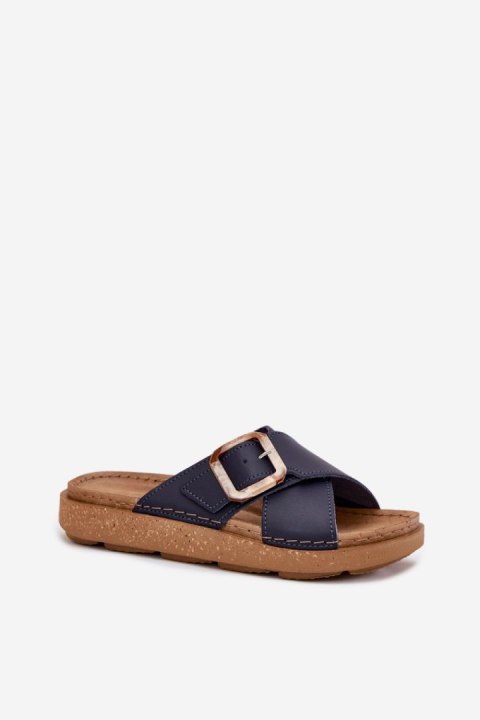 Sandał Klapki Model Inblu ED0003IU Navy - Step in style Sandał Klapki Model Inblu ED0003IU Navy - Step in style