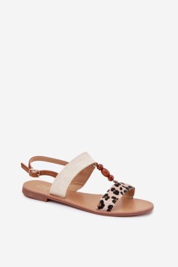 Sandały Model Virona BJ717 Panterka Beige - Step in style