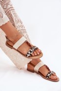 Sandały Model Virona BJ717 Panterka Beige - Step in style