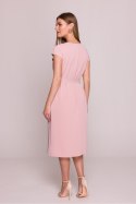 Sukienka Model S411 Powder Pink - Stylove