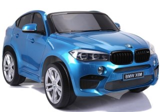 LEAN CARS Auto Na Akumulator BMW X6M Niebieskie Lakierowane