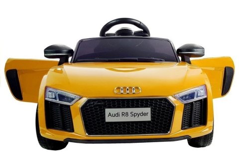 LEAN CARS Auto na Akumulator Audi R8 Spyder Żółty Lakierowany