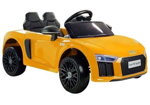 LEAN CARS Auto na Akumulator Audi R8 Spyder Żółty Lakierowany