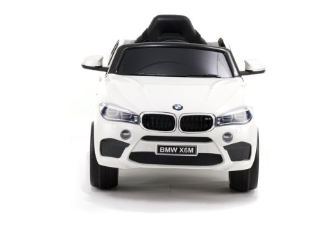 LEAN CARS Auto na Akumulator BMW X6 Białe Skóra, EVA