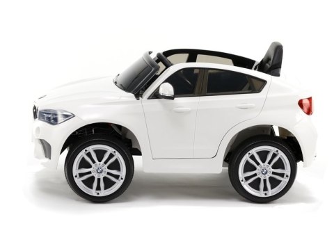 LEAN CARS Auto na Akumulator BMW X6 Białe Skóra, EVA