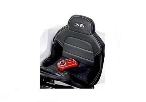 LEAN CARS Auto na Akumulator BMW X6 Białe Skóra, EVA