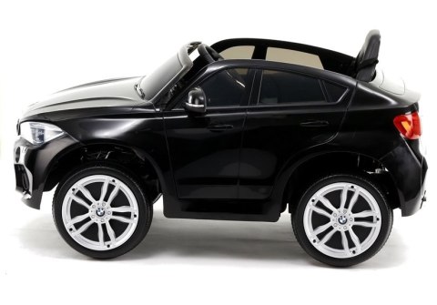LEAN CARS Auto na Akumulator BMW X6 Czarne Skóra, EVA