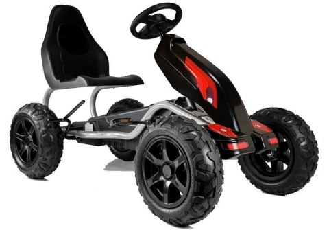 LEAN CARS Gokart na Pedały B012 Pompowane Koła Czarny LEAN CARS Gokart na Pedały B012 Pompowane Koła Czarny