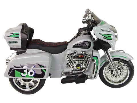LEAN CARS Motor Na Akumulator Trójkołowy Goldwing Szary LEAN CARS Motor Na Akumulator Trójkołowy Goldwing Szary