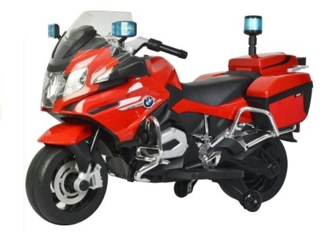 LEAN CARS Motor na Akumulator BMW R1200 Policja Czerwony LEAN CARS Motor na Akumulator BMW R1200 Policja Czerwony