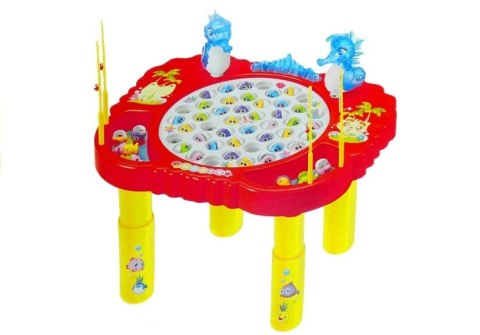 LEAN Toys Gra Zręcznościowa Łowienie Rybek Świeci Czerwona