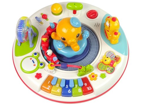 LEAN Toys Interaktywny Stolik Edukacyjny Ośmiornica Pianinko Dźwięki Światła