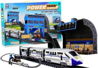 LEAN Toys Kolejka na Baterie 244 cm + Dworzec Wagon