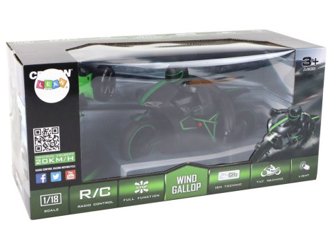 LEAN Toys Motor Ścigacz RC 20 km/h Sterowany Na Pilot Zielony