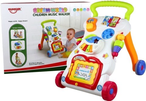 LEAN Toys Pchacz Chodzik Telefon Pianinko Znikopis 3 w 1